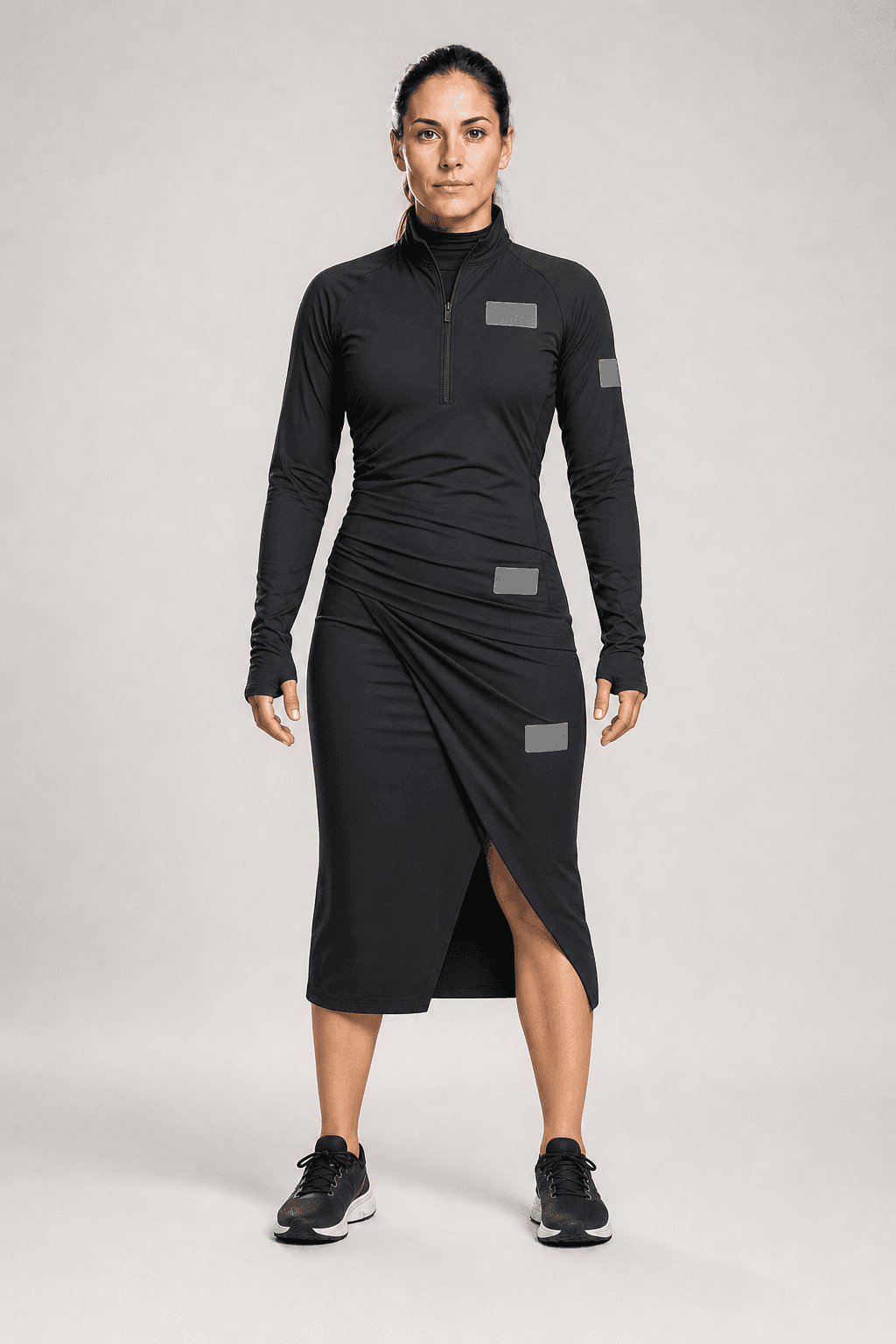 Athlete dress placement look