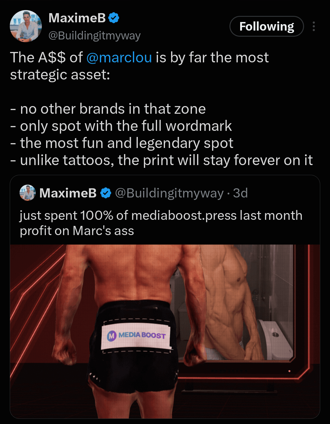 MaximeB's response to Marc Lou's sponsorship placement idea